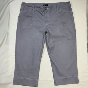 Gray Cropped Capri Pants Women’s 16 Pedal Pushers Calf Summer Preppy Minimalist